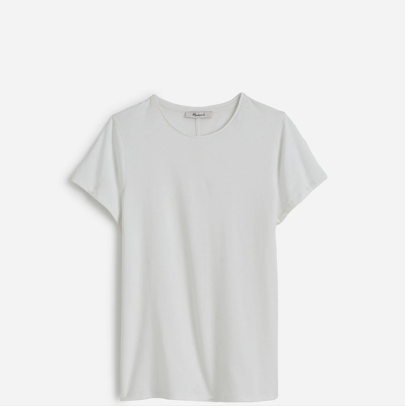 Madewell Essential Slim Tee in Lightweight Cotton Sz L Large - Picture 6 of 7